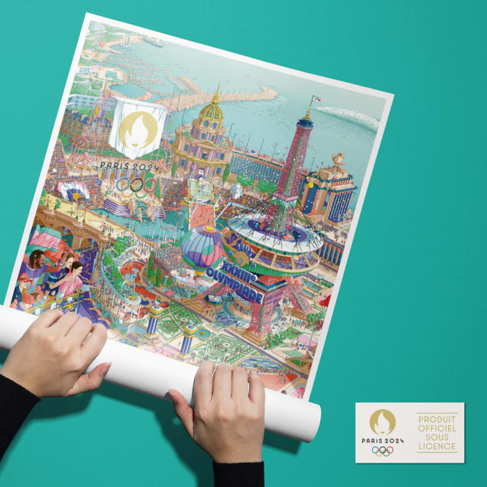 Affiche Officielle Des Jeux Olympiques De Paris 2024 Couleur