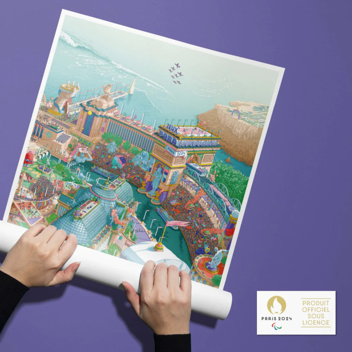 The official poster for the Paris 2024 Paralympic Games in color