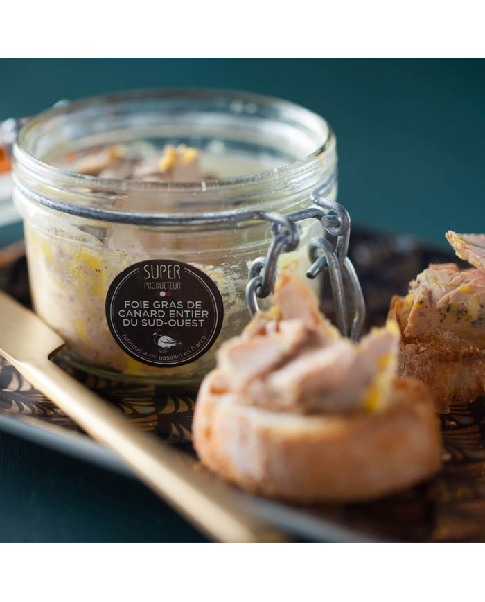 Foie gras cru entier de canard 450g direct producteur