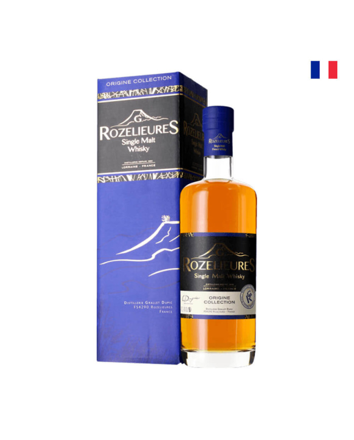 A Flight Of 4 French Whiskies, Rozelieures Origine, Rare, Tourbé